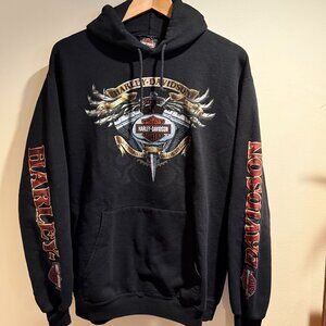 Harley Davidson Women's Sweatshirt Hoodie Black_Zepka